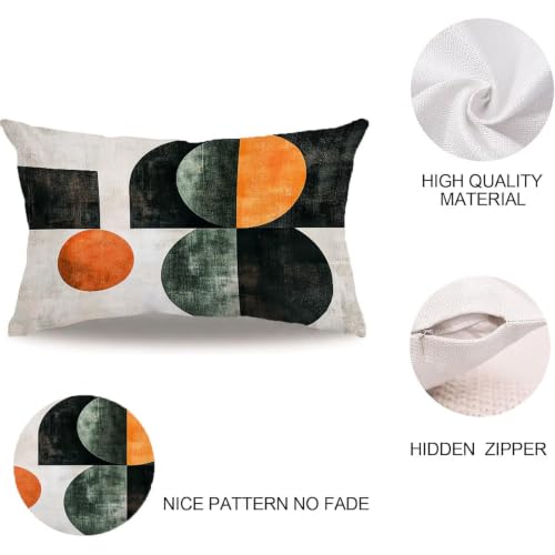 Housse de coussin imperméable 50x80cm extérieur lin