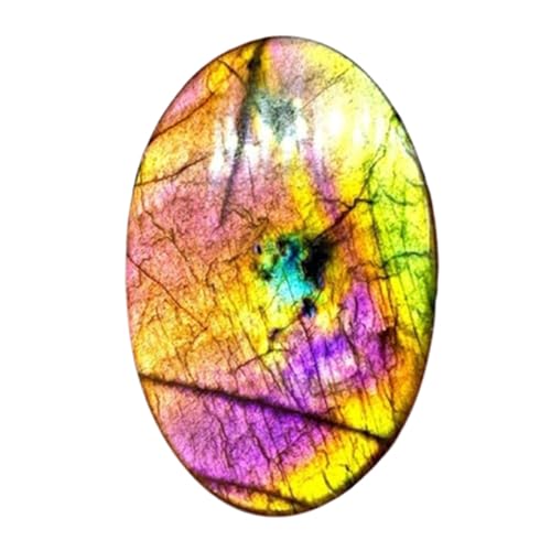 Labradorite cabochon ovale 52x34mm stable et facile à sertir soi-même