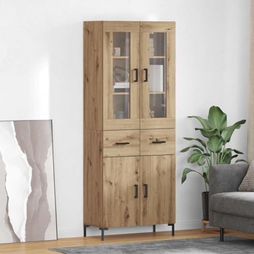 Cómoda con cajones roble Artisan de pared contra el desorden 2