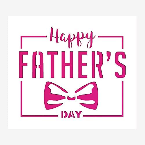 Plantilla para el Día del Padre, reutilizable, resistente, flexible, transparente, de 8 x 9.5 pulgadas, 10 mil de Mylar para manualidades y álbumes