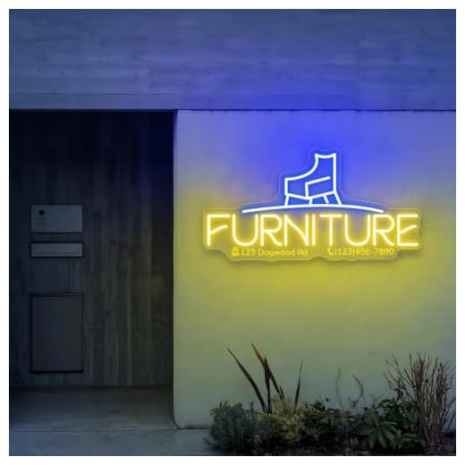 Modern Neon Sign for Furniture Businesses