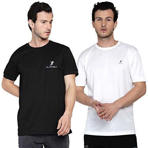 Image of Men's DRI FIT Sports Tshirt /SWEATPROOF /Anti Microbial /Extra Stretch /for Pickleball, Gym, Training, Badminton, Cricket, Tennis, Yoga, Golf (All Sports) All Colours & Sizes, Full & Half Sleeves