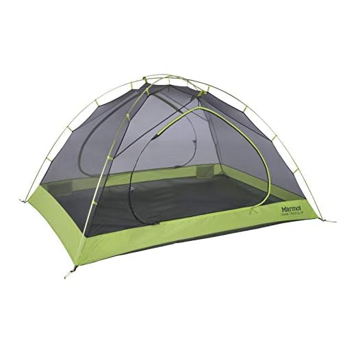 Marmot Crane Creek 3-Person Ultra Lightweight Backpacking and Camping Tent, Macaw Green/Crocodile