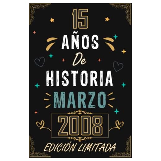 CUADERNO, 15 AÑOS DE HISTORIA MARZO 2008 EDICIÓN LIMITADA: Regalo de 15 cumpleaños para mujeres y hombres, ideas de 15 cumpleaños... un cumpleaños... ... regalo de 15 cumpleaños para él/ella.