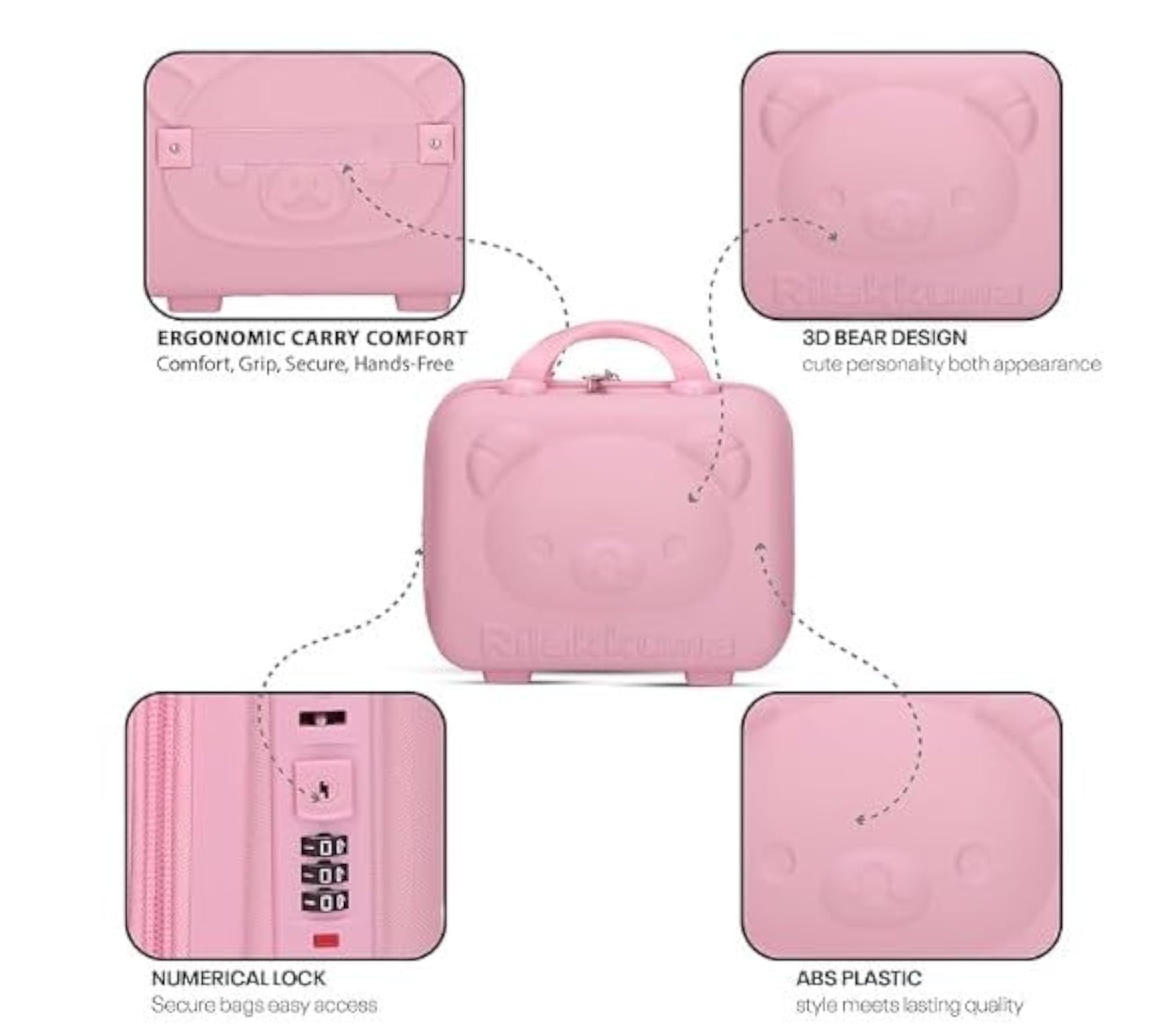 Cartoon Bear Storage Box, Lightweight Makeup Case