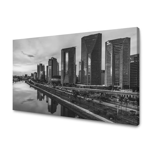 GP TONER lienzo pintura arquitectura de Sao Paulo blanco y negro