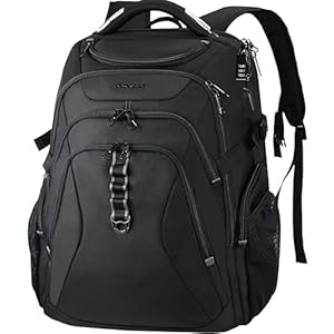 KROSER Travel Laptop Backpack 18.4 Inch XXXL Gaming Backpack with Hard Shell Saferoom RFID Pockets Water-Repellent Business College Daypack Stylish Laptop Bag for Men/Women-Black…