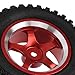 VGEBY RC Tires 4Pcs RC Metal Hub Tires Remote Control Wheel Hub Rubber Tires Replacement Compatible with MN86 1/12 RC Car(red) Sportinggoods Car Model Accessories