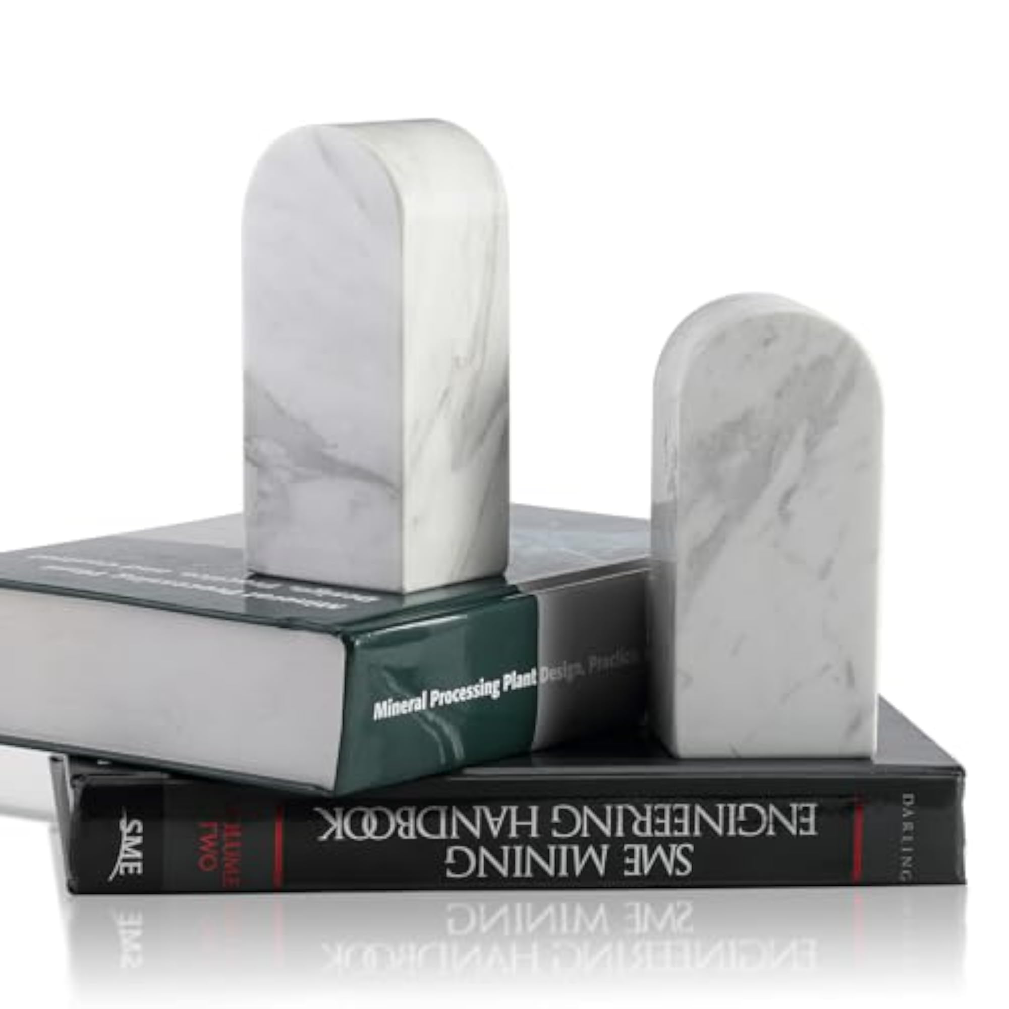 Luxury Greek Marble Bookends for Shelves