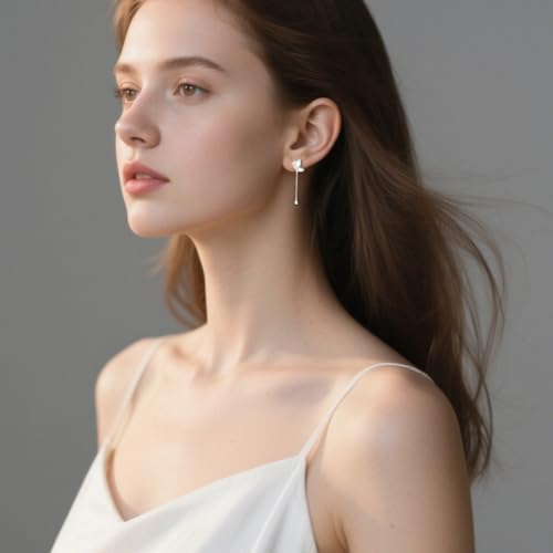 SLUYNZ 925 Sterling Silver CZ Butterfly Dangle Earrings Droplet Chain for Women Teen Girls Pretty Butterfly Drop Earrings Tassel2