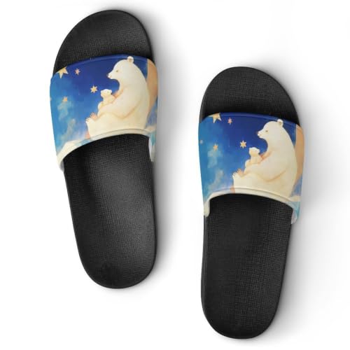 Sandales Chaussons de Maison Ours Polaire Solide Souple et Confort