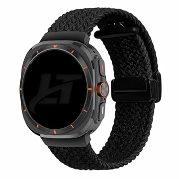 Pulseira Trançada LTimports, compativel com Galaxy Watch Ultra 47mm Sm-L705 (LT-Preto)