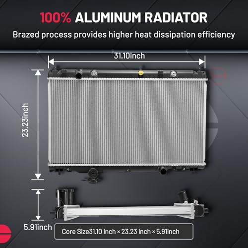 Image of BDFHYK CU2436 Aluminum Radiator for Toyota Solara 04-08, Camry 04-06