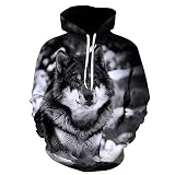 Sweat à capuche à manches longues imprimé 3D Bulldog français pour homme et femme