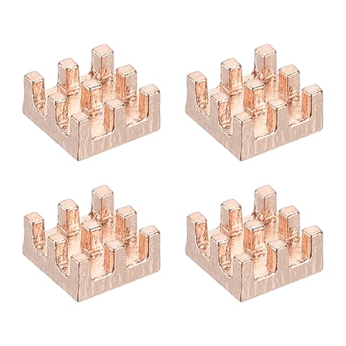 PATIKIL Dissipatore Di Calore In Rame 6x6x3mm, 4 Pcs Dissipatore