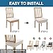 Smiry Waterproof Seat Covers for Dining Room Chairs Set of 4, Stretch Jacquard Removable Washable Chair Seat Slipcovers Protector, No Rear Covers, Beige