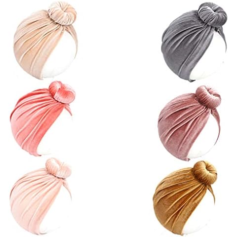 Awyjcas Newborn Baby Toddler Cotton Hat Babys Turban Kids Knotted Hat Cap Set (BB03) Cover