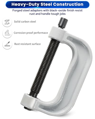 ATPEAM 4 in 1 Kugelgelenk Abzieher Set mit C-Bügel, 10tlg Traggelenk Abzieher für Autos, SUVs und LKW, Universelles Querlenker Werkzeug für Radnaben und Kreuzgelenke