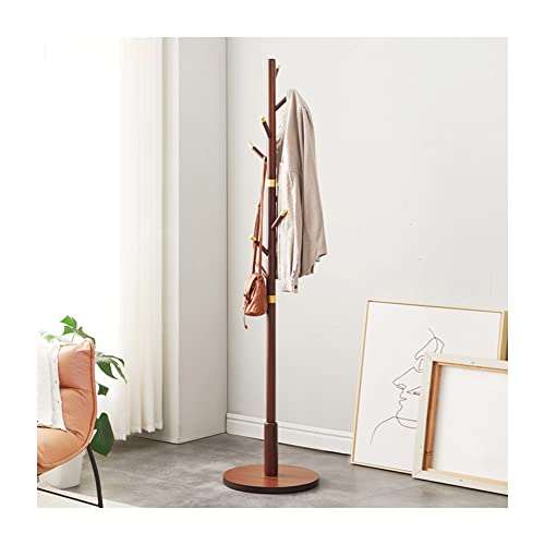 Porte-manteau sur pied en bois massif 8 crochets pour vestiaire de bureau