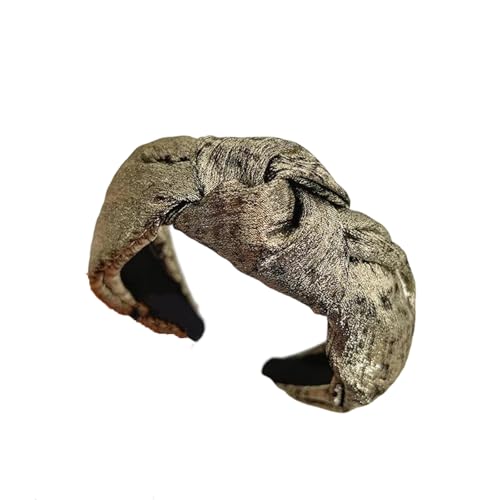 LXLHWN Women's Classic Knotted Headband In Soft Metal-Look Rayon Mirror