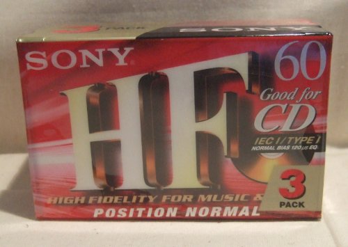 Sony 3C60HF Cassette Audio 60 Min Compact Type 1 Position Normale