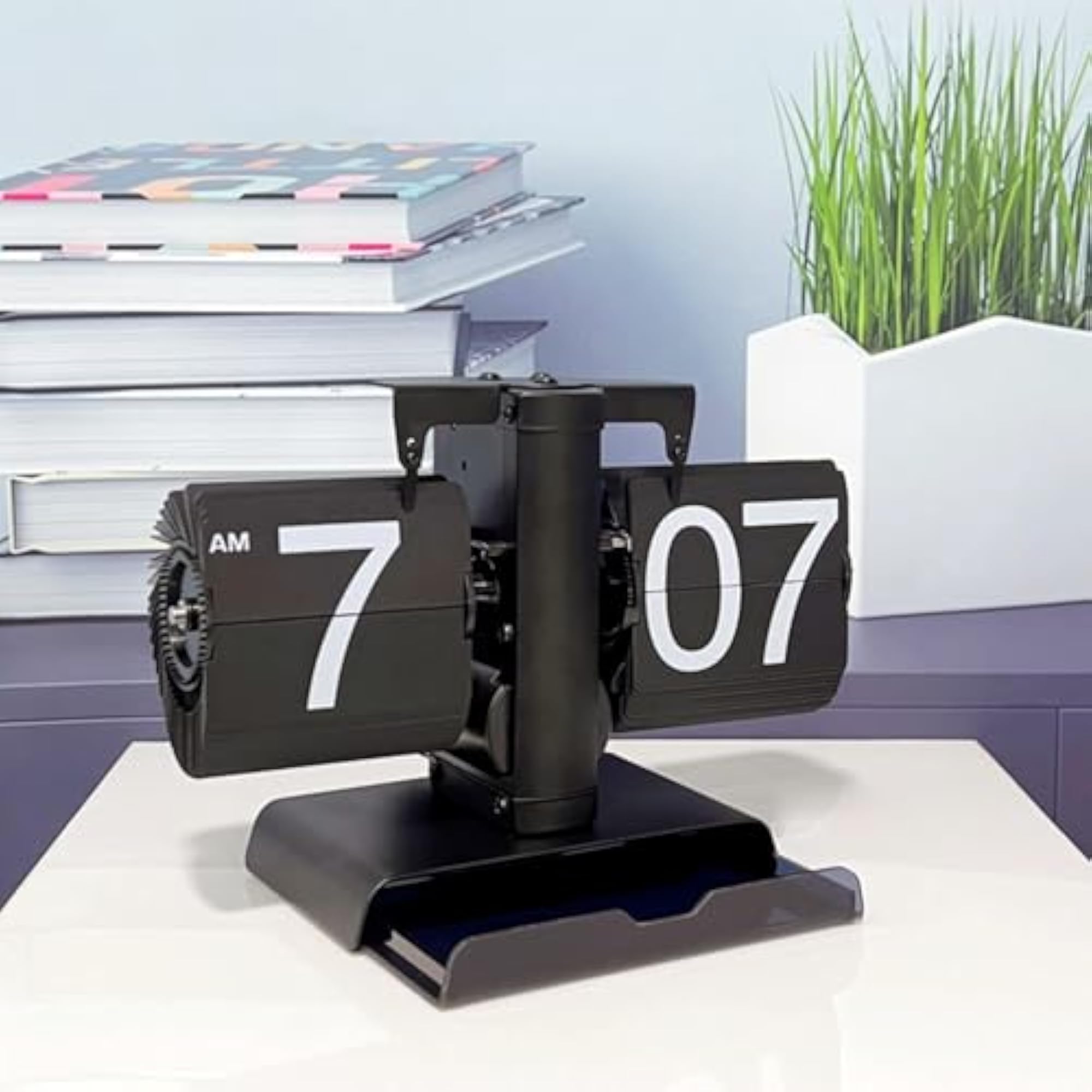Flip Desk Clock Home Decor Mechanical Table Clock