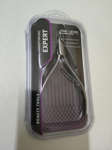 NEKPROTECT Professional Cuticle Trimmer Kit - Ultra Sharp Stainless Steel Cuticula Remover for Fingernails & Toenails - Labor-Saving Ergonomic Design with 5mm Jaw - Manicure Pedicure Tool