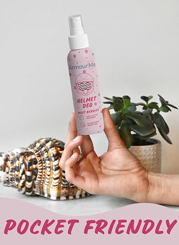 Image of Helmet Deodorizer Spray | Long-Lasting Freshness Upto 7 Days | Nano tech Spray | Eliminates Odor | Perfect for Bikers, Athletes, & Workers (Mint Berries, 200 ML)