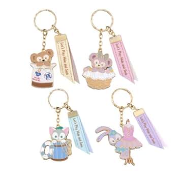 キノコ　新品タグ付き ダッフィーアンドフレンズ キーチェーン 全フルセット もこもこなお顔＆肉球デザイン！東京ディズニーシー「ダッフィー