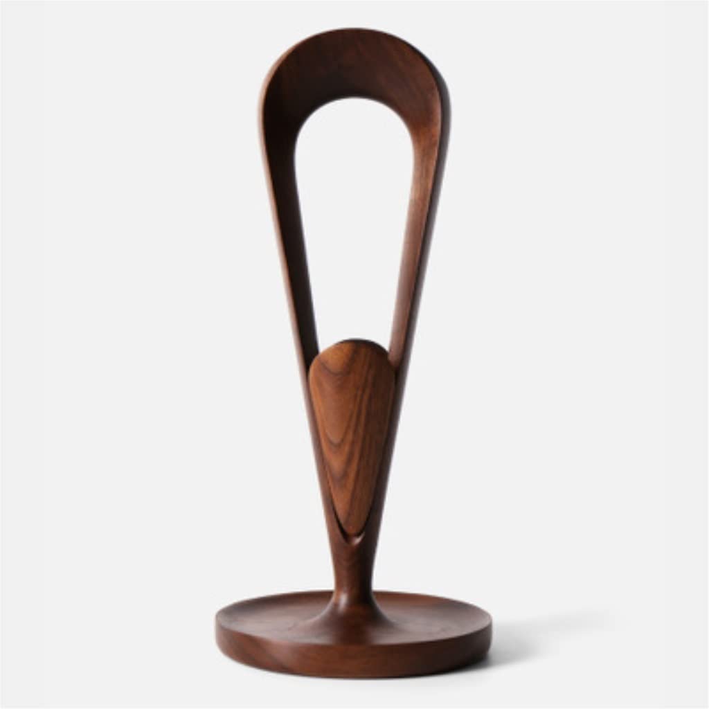 Soporte Auriculares Soporte Creativo para Auriculares De Madera Hecho A Mano para para Exhibición para Escritorio Porta(Walnut,with Line Storage)