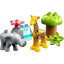 LEGO DUPLO Wild Animals of Africa 10971, Animal Toys for Toddlers, Girls & Boys Ages 2 Plus Years Old, Learning Toy with Baby Elephant & Giraffe Figures - Image 5
