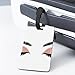 Women's Luggage Tag for Suitcases Fashion Name ID Card Cover Bag Label Closed Eyes Lashes Rose Gold Black Eyelash White