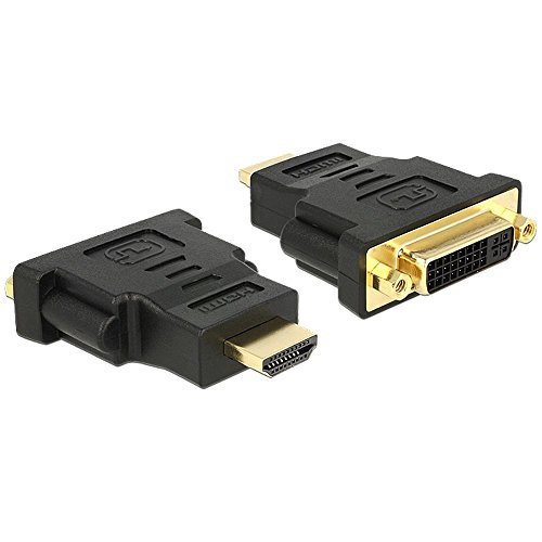 DeLOCK 65467 adaptador de cable HDMI DVI 24+5 Negro - Adaptador para cable (HDMI, DVI 24+5, Male connector / Female connector, Negro)
