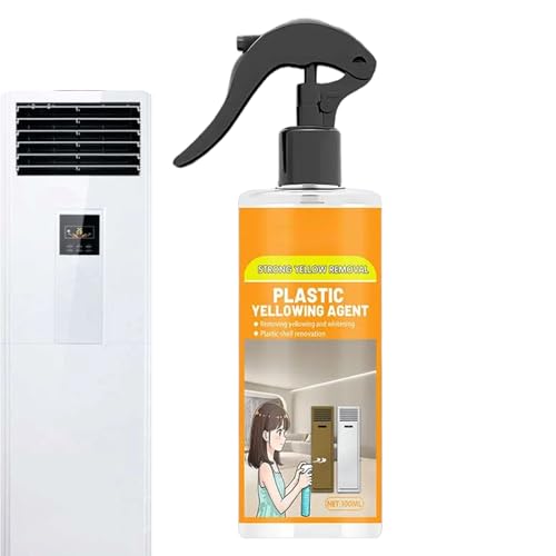 Limpiador de refrigerador - desengrasante amarillento spray de limpieza - desengrasante resistente para estufa de acero inoxidable, fregadero, puerta de ducha, campana extractora, encimera,