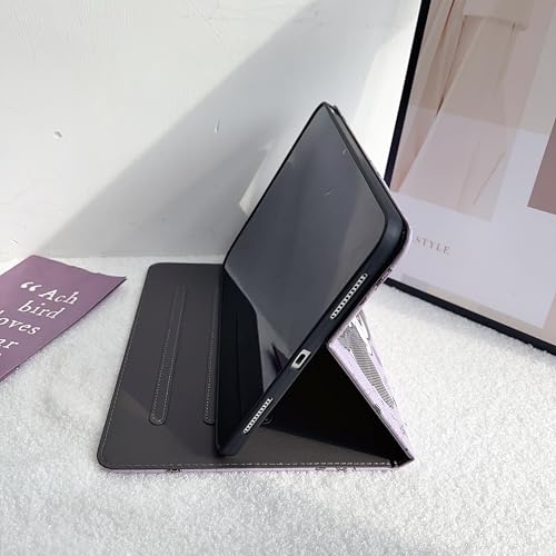 CrazyLemon 適用 iPad 第9/8/7世代 10.2インチ (2021/2020/2019年) ケース かわいい おしゃれ アニメ パープル ウサギ キャラクター 絵柄 アイパッド 対応 保護ケース マグネット オートスリープ スタンド機能 薄型 軽量 耐衝撃 落下防止 タブレット カバー 女性 女の子 人気