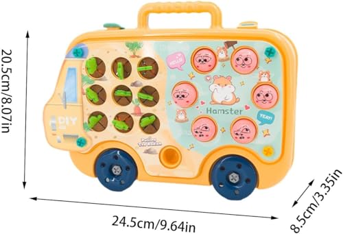 Image of Electric Drill Screw Tool Set Creative Mosaic Puzzle Toy, 224 Pcs 3D Creativity Educational Kit Construction Toy Birthday Gift for Ages 3 4 5 6 Years Boys Girls (Funny Car)