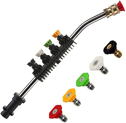 OHAYORI Dirt Blaster Power Lance for Karcher K2 K3 K4 K5 K6 K7 Jet Wash Extension Wand with 5 Replacement Nozzles Pressure Washer Gun Accessory Spray Lance Gutter Rod Cleaner Attachment for Car