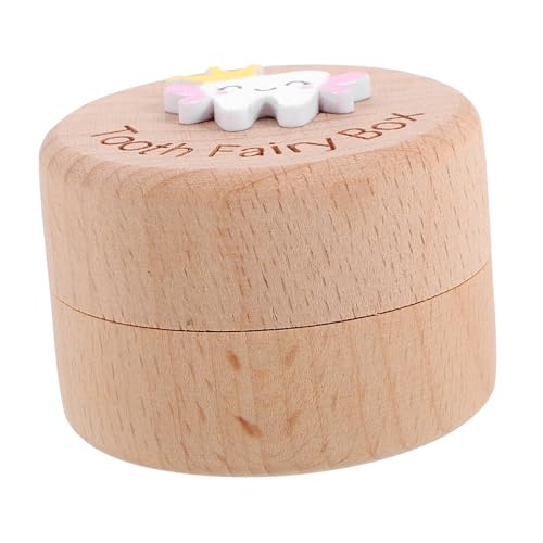 ERINGOGO Fetal Hair Box Boys and Girls Tooth Collector Wooden Boys and Girls Tooth Case for Baby's First Tooth