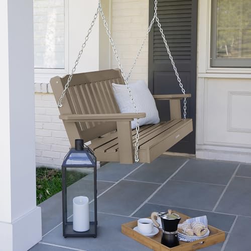 Image of Highwood Lehigh Porch Swing, 4 Feet, Woodland Brown