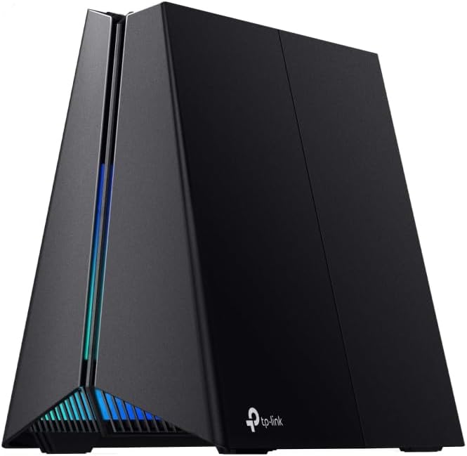 AXE5400 Tri-Band Wi-Fi 6E Gaming Router, prioritizes gaming apps and devices, accelerates by GPN, ultra-fast speed, high-capacity connections, Beamforming technology, robust security
