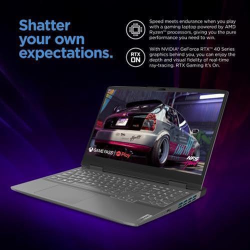 LOQ Gaming Laptop, GeForce RTX 4060, AMD 8-Core Ryzen 7 7840HS (> i7-12700H), 15,6 pollici FHD, 64 GB DDR5 RAM, 1 TB SSD, webcam, HDMI, Wi-Fi 6, Windows 11 Home - Notebook - Immagine 2