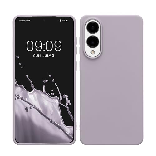 kwmobile Custodia Compatibile con Samsung Galaxy S25 Edge Cover - Back Case per Smartphone in Silicone TPU - Protezione Gommata - lavanda