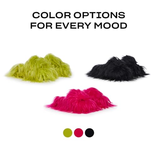 Dolls Kill Case Of The Grumpies Fuzzy Slides by Delia's - Faux Fur Slip-On With Rubber Soles, Perfect for Your Comfort4