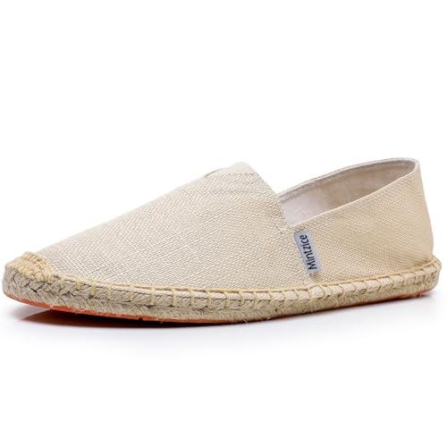 Image of Mintzice Men's Solid Comfortable Slip on Canvas Espadrilles Flat