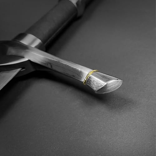 One Hand Medieval Sword - High Carbon Steel Sword - 41.25-Inch Prop Sword with Black Scabbard - LARP Sword with Metal Pommel and Guard - Sword for Cosplay, Costumes, Events - Thumbnail 4