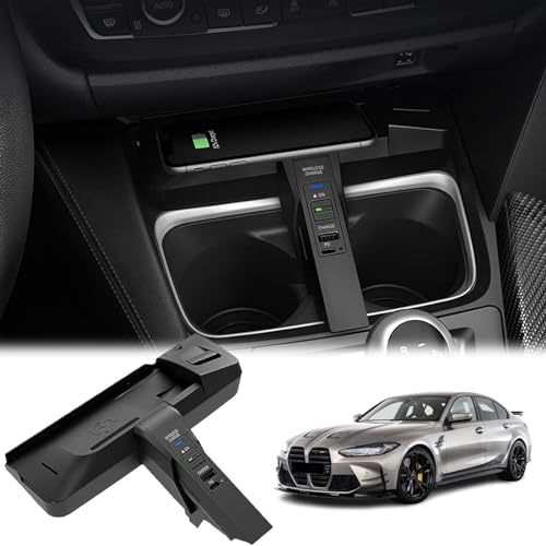 Car Wireless Charger for BMW 3 Series/4 Series 2013-2015, M3/M4 2014-2020 - 15W Qi Wireless Charging Pad for All Qi-Compatible Phones