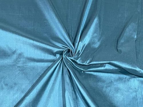 Soie Dupioni gris sarcelle 54 pouces, l'étoffe de luxe pour vos créations DUP361