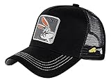 TCB Creations Bugs Cartoon Bunny Character Black Baseball Adjustable Snapback Cap/Hat
