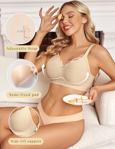 Image of Avidlove Bras for Women No Underwire Seamless Bra Comfortble Bralette Full Coverage Everyday Bras