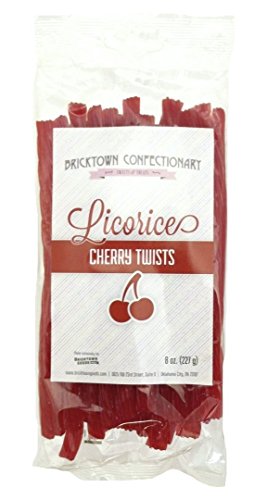 Cherry Licorice Twists - Fat-Free Old Fashioned Gourmet Cherry Licorice Candy - Soft & Chewy Texture with Bold Fresh Flavor - Licorice Candy - (8 oz)